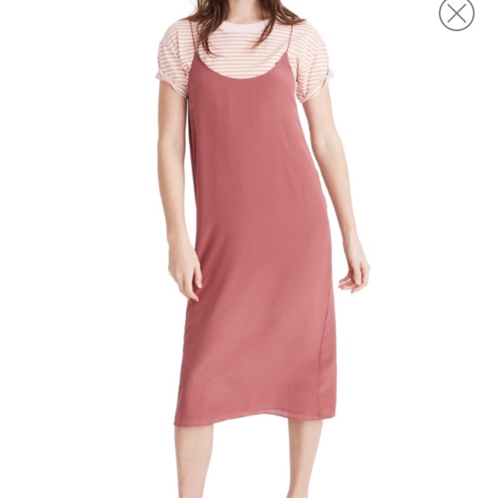 NWT Madewell Silk Tie-Back Slip Dress (0)